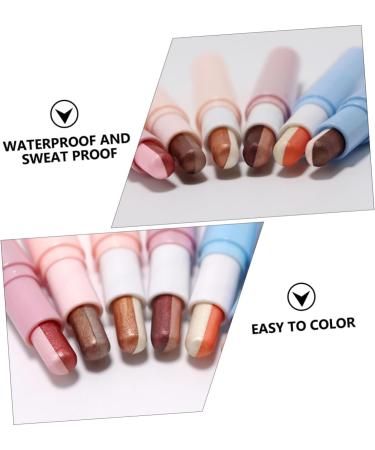 Mipcase Eye Shadow 2pcs Sticks Dual Colors Gradient Shadow Double Eyeshadow Stick Makeup Eye Women Head Makeup Tool 1 count (Pack of 1) Blue - Buy Online on GoSupps.com