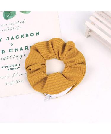 Premium Velvet Hair Tie Scrunchies with Hidden Zipper Pocket - 12 Pcs for VSCO Girls & Women | Chiffon Leopard Dots Plaid Hair Accessories - Buy Online on GoSupps.com