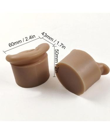 Silicone Ear Model Set - Left and Right Soft Flexible Fake Ear Piercing Practice & Jewelry Display Teaching Tool - Buy Online on GoSupps.com
