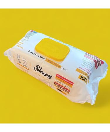 Clearfee Set | Original Sleepy Wet Wipes | 100 XXL Disposable Surface Cleaning Towels | Strong & Large (3 Pack with Herbal Soap) - International Shipping Available - Buy Online on GoSupps.com