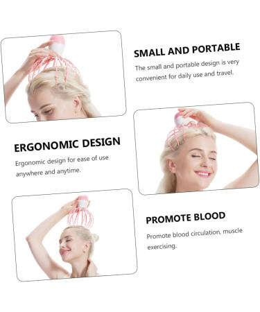 Healeved 2-in-1 Electric Scalp Massage Brush - Pink Baby Octopus Design for Therapeutic Head Scratching & Shampoo Massage - Buy Online on GoSupps.com