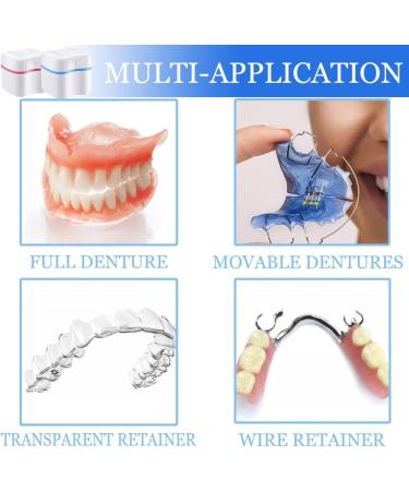 Buy Denture Care Kit: 2 Tooth Plaster Boxes & Toothbrushes for Adults | Clean & Store Your Dentures | Fast International Shipping - Buy Online on GoSupps.com