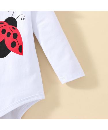 UUAISSO Cow Print Baby Girls Clothes Set | Ruffled Long Sleeve Tops & Pants Outfit | 3-6 Months | Red - Buy Online on GoSupps.com