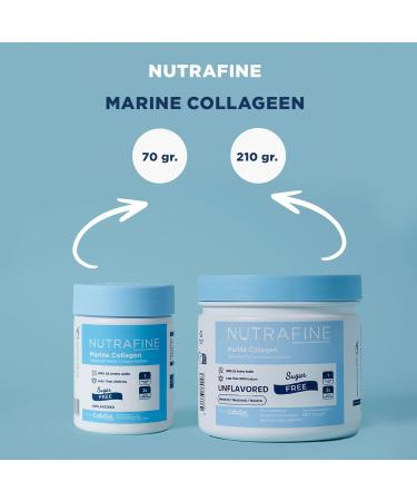 Nutrafine Marine Collagen Powder 100 Double Hydrolyzed Type I Clinically Tested Fish Collagen Peptides 70 g 7 Day Supply - Buy Online on GoSupps.com