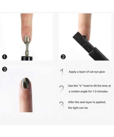 5pcs Cat Eye Magnetic Nail Art Pen Set - Double Head Manicure Tools for 3D UV Gel Polish Effects - International Shipping Available - Buy Online on GoSupps.com