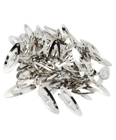 Chiwanji 50 Pieces Oval Bendy Snap Hair Clips Silver 5cm Hairpins for DIY Hairstyles | International Shipping - Buy Online on GoSupps.com