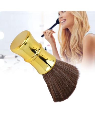 Mini Hair Brush Barber Neck Duster Brush Soft Hair Electroplating Process Barber Brush Neck Duster Hairdressing Tool Suitable for Home Hair Salon Golden - Buy Online on GoSupps.com