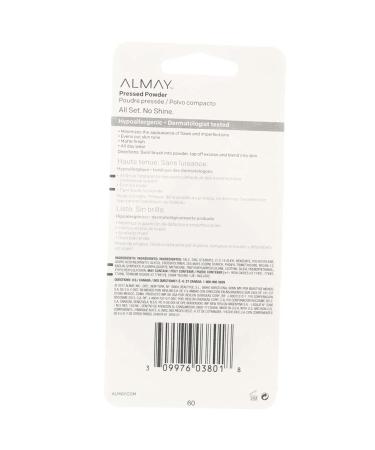 Almay Pressed Powder All Set No Shine - My Best Light 100 | Long-Lasting Shine Control | 0.20 oz - Shop Internationally - Buy Online on GoSupps.com