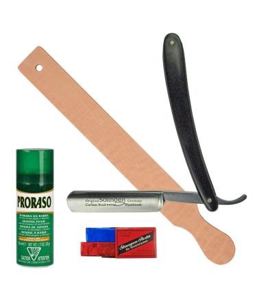 Razor Original Solingen**** Standard Ideal - SET black 4 pieces for the beginner Handles made of black plastic