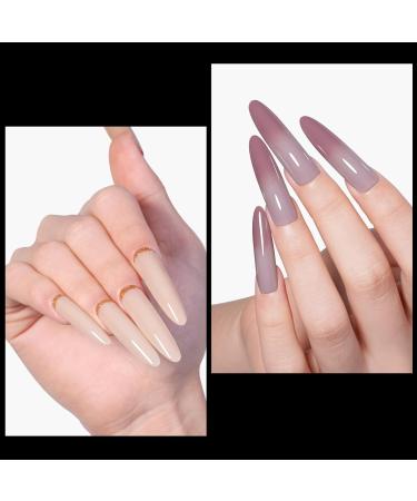 Tomicca 510 Pieces Clear Nail Tips Set - Long Oval French Fake Nails for DIY & Nail Studios - 12 Sizes Acrylic Half Cover - Buy Online on GoSupps.com