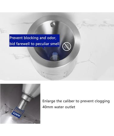 Universal Washout Urinal Bathroom Toilet Touchless Automatic Sensor Urinal Wall Mounted Sensor Toilet Flush Kit Stainless Steel Urinal Funnel Toilet Accessory for Home (A) - Buy Online on GoSupps.com