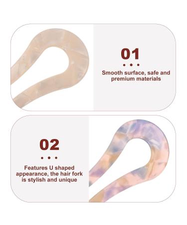 LALAFINA French Hair Pin Set - Small Hair Barrettes for Women, 2pcs Fine Cellulose Acetate Clips - Hair Accessories for Thin Hair - 11.5x3CM, As Shown - Buy Online on GoSupps.com