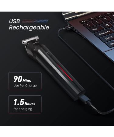 Sejoy Body Hair Trimmer Clipper for Men Cordless Barber Clippers Electric Hair Trimmer Beard Trimmer with Travel Lock Waterproof 90 Min Battery Life USB Rechargeable Black Hair Clippers - Buy Online on GoSupps.com