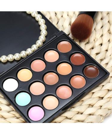 15 Colors Professional Concealer Palette for Face & Eyes - Contouring, Covering Circles & Highlighting Makeup Tool - Perfect Girls Gift - Buy Online on GoSupps.com