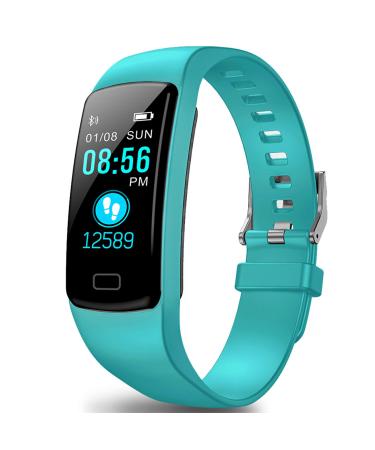 PUBU Fitness Tracker - Activity Tracker with Heart Rate Monitor - Fitness Watch IP68 Waterproof Smart Watch with Step Counter - Pedometer Watch for Kids Women and Men SKY BLUE