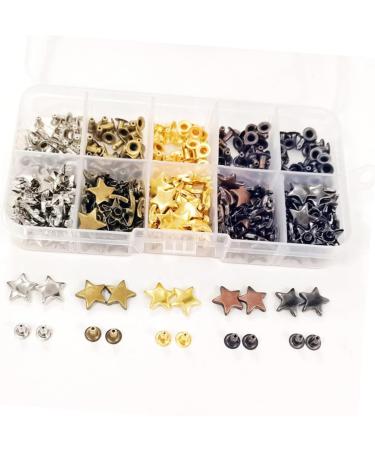 NUOBESTY 200 Sets Single-Sided Rivet Vintage Decor Star Shape Rivets DIY Luggage Accessories Manual Box - Buy Online on GoSupps.com