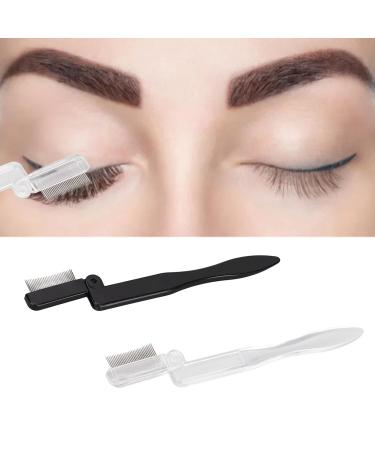 Buy Eyelash Comb Set - Stainless Steel Mascara Applicator Brushes | 2pcs Foldable & Portable for Easy Eye Makeup - Buy Online on GoSupps.com