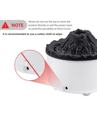Buy McBazel Volcano Aroma Diffuser - 560ml with Timer Light Change & Remote Control | EU Connector - White/Crack - Buy Online on GoSupps.com