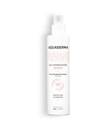 Aquaderma Organic Aloe Vera & Volcanic Water Intimate Cleansing Gel 200 ml - 98% Natural Origin & Made in France - Gentle Cleaning & Durable Comfort - Sensitive Skin