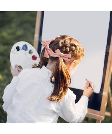 Bekecidi 4 Piece Velvet Bow Hair Clips Bowknot Hairpin In Pairs Bow Hair Barrettes Hair Styling Decoration Accessories for Girls and Women (Blue+Pink) - Buy Online on GoSupps.com