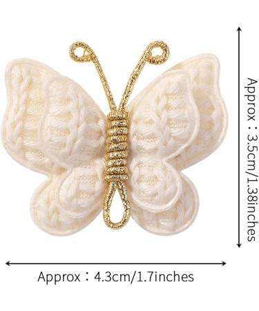 Cute & Versatile Butterfly Hair Clips Knitted Butterfly Hair Ties Lovely Hair Barrettes Perfect For Various Occasions Butterfly Hair Clips - Buy Online on GoSupps.com