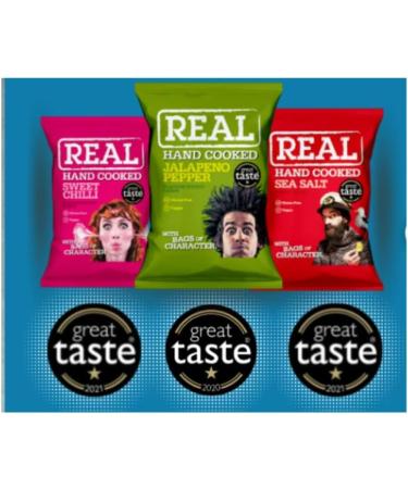  REAL SEA SALT & MALT VINEGAR CRISPS (Box of 12 x 150g) - Buy Online on GoSupps.com