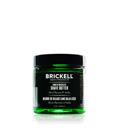 Brickell Men's Smooth Brushless Shave Butter for Men Natural and Organic Smooth Shaving Butter to Fights Nicks Cuts and Razor Burn 148 ml Unscented Unscented 148 ml (Pack of 1) - Buy Online on GoSupps.com