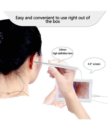 Ear Endoscope 3.9mm Ear Otoscope with 4.3 Inch Screen Support Photo Snap Video Recording Ear Inspection Tool Set Display - Buy Online on GoSupps.com