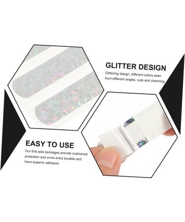 10pcs Glitter Heart Bandages for Kids - Cute Fabric Dressing Patches for Wounds | International Shipping - Buy Online on GoSupps.com