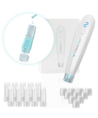 Dermanex V-Wand Aqua Automatic Serum Applicator for Face  neck and body Skin Care Tool for Home Personal Use (10 Cartridges)