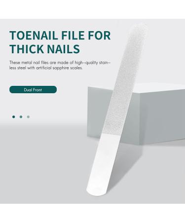 Scalewbin 6 Pieces Stainless Steel Nail File Double-Sided Diamond Nail File Metal Nail File Manicure File for Family and Travel - Buy Online on GoSupps.com