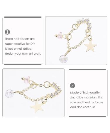 KALLORY 9pcs Art Zircon Tips Stickers - Manicure Accessories Set for Elegant Nail Decoration - Metal Decors, Rhinestone Charms - 3.2X1.1X0.5CMx3pcs - As Shown - Buy Online on GoSupps.com