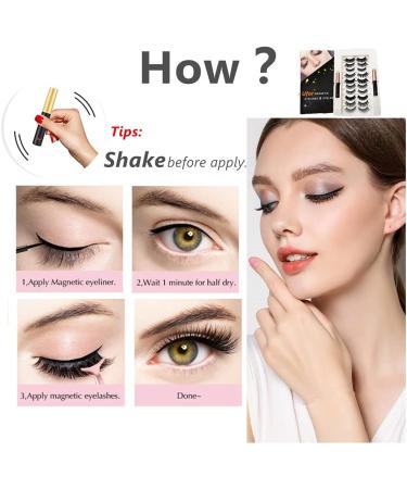 Magnetic Eyeliner and Lashes Kit 2021 Upgraded - Totally No Glue Needed Magnetic Eyelashes with Eyeliner Kit Waterproof Long Lasting Cruelty Free - Buy Online on GoSupps.com