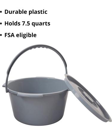 McKesson Commode Replacement Bucket with Handle and Lid - 7.5 qt - 1 Count - Buy Online on GoSupps.com
