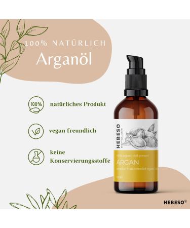 100% Pure Argan Oil & Body Cream - Cold Pressed Vitamin E Rich Hair Treatment & Anti-Aging Serum - 100ml - Buy Online on GoSupps.com