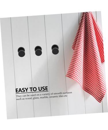 Artibetter 4pcs Towels Hooks Storage Home Practical Premium Wall for Waterproof Metal Towel Screws Bathroom 2.9X1.8CM Black - Buy Online on GoSupps.com