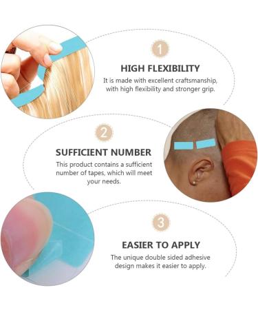 6 Double Sided Adhesive Hair Extension Front Wig Tape Hair Extension Tool Adhesive Hair Tape Double Sided Extension Tape Double-sided Tape Hair Extension Tape Patch Replace Pu - Buy Online on GoSupps.com