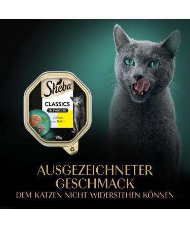 Sheba Classics in P t Cat Food - High-Quality Wet Food (2 Pack 22 Bowls Veal & Chicken 85g Each) - Buy Online on GoSupps.com