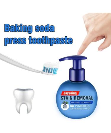 NVYUE Press Toothpaste Baking Soda Whitening Toothpaste - Stain Removal & Cleaning Power, Fluoride-Free (Blueberry Flavor) - Buy Online on GoSupps.com
