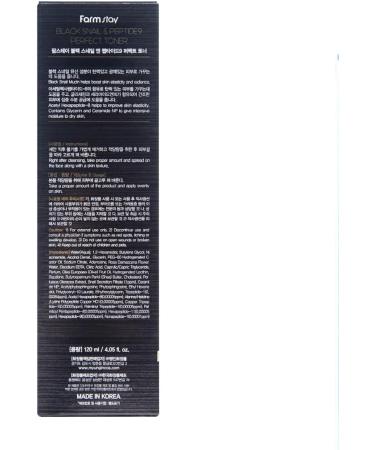 Farmstay Black Snail & Peptide 9 Perfect Toner Snail Mucin Toner for Elastic & Glow Skin Moisturizing & Anti-Aging Smooths & Refine Skin Texutre Korean Skin Care for Women & Men 4.05 Fl. Oz - Buy Online on GoSupps.com