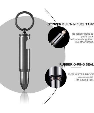 Morisk 2-Pack Permanent Match Keychain Multitool with Bottle Opener, Glass Breaker, Waterproof Flint Fire Starter - Refillable, Strike Anywhere, Survival Tool - Buy Online on GoSupps.com