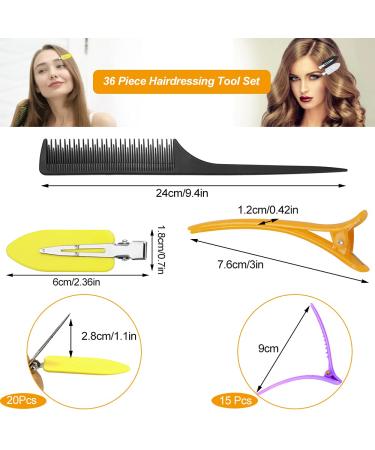 Figfyou 36 Seamless Colored Hair Clips - No Bend Hairdressing Accessories & Combi Clips for Perfect Hair Styling & Makeup - Buy Online on GoSupps.com