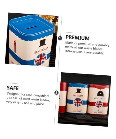 Buy Ohphcall 4-Piece Blade Recycling Box - Donor Case & Waste Blade Storage Metal Container for Students | Eco-Friendly & Durable - Buy Online on GoSupps.com