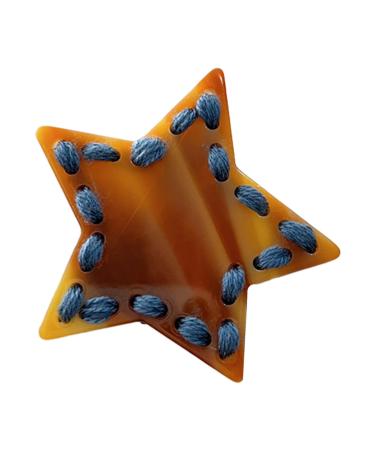 Star Barrettes Clip Hairpin Y2K Girls Ornaments Bangs Clip Hairpin For Women Girls Headwear Accessories Party Wear Tortoiseshell Brown