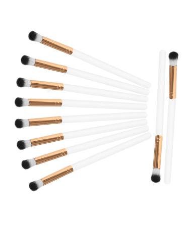 SOESFOUFU 10pcs Makeup Brush Concealer Brush Precision Eyeshadow Brush Eye Makeup Kit White Wooden Handle