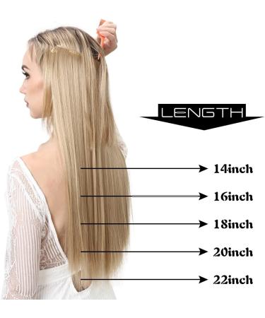 Natural wig piece one piece long straight hair high temperature silk fish line hair extension piece chenghuax (Color : 6T30 Size : 14) - Buy Online on GoSupps.com