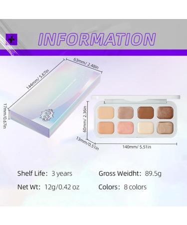  G n rique Cream Makeup Palette Eye Shadow Concealer Palette 8-color Makeup Palette Long-lasting Makeup Palette Color Correcting Cream Makeup Concealer And Eye Shadow Kit Girls Makeup Palette Set Professional C - Buy Online on GoSupps.com