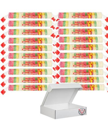 20 x Mega Roulette Rolls 45g - Fruit Flavour Gummy Sweets | VIMIX