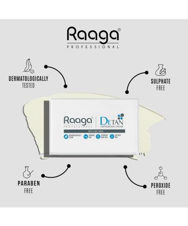 Raaga Professional De-Tan Cream | Reduces Tanning & Sun Damage | With Milk Extract for Hydrated Even-Toned Skin | Gentle Face & Body Formula | For All Skin Types | 2.54 Oz/72g - Buy Online on GoSupps.com