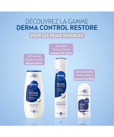 NIVEA - Gel Douche Corps Derma Control Restore - Douceur & Soin - Enrichi En Acide Hyaluronique Pur & Vitamine E - Parfum Hypoallerg nique - pH Neutre - Peaux Sensibles - 250 ml - Buy Online on GoSupps.com